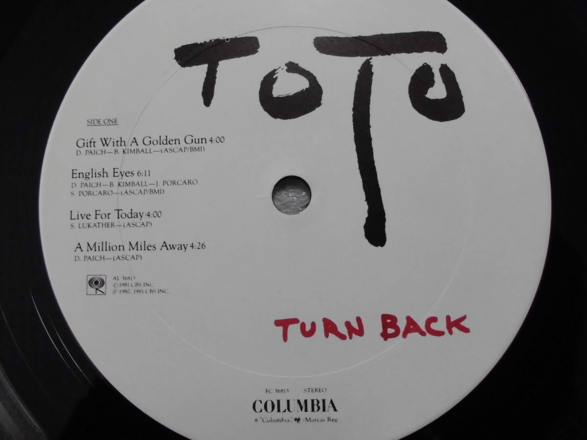 良盤屋 Ｐ-1658◆LP◆海外 US盤　ト ト Toto Turn Back ＞1981　◆Pop Rock◇□送料480_画像7