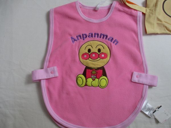 SE420【ANPANMAN】アンパンマン 新品 トートバッグ付き フリース キャラクタースリーパー 女児 淡赤 80-95の画像2