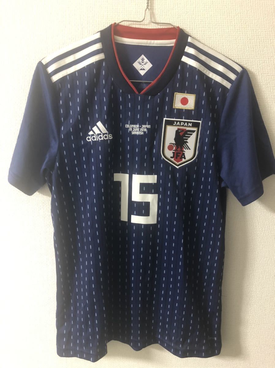 Paypayフリマ サッカー 日本代表18 19 ユニフォーム Vsコロンビア戦マーク入り