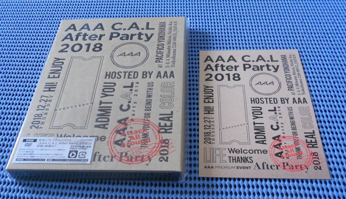 新品未開封 DVD★AAA トリプル・エー★AAA C.A.L After Party 2018 初回盤 クラフトスリーブ仕様 ポストカード1種封入★特典ポストカード付_こちらのセットです