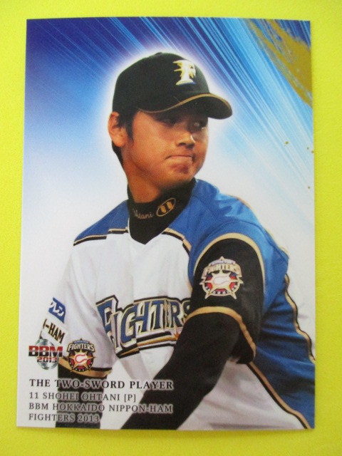 【美品】BBM北海道日本ハムファイターズベースボールカード2013 THE TWO-SWORD PLAYER F90 大谷翔平【投手/野手 11】