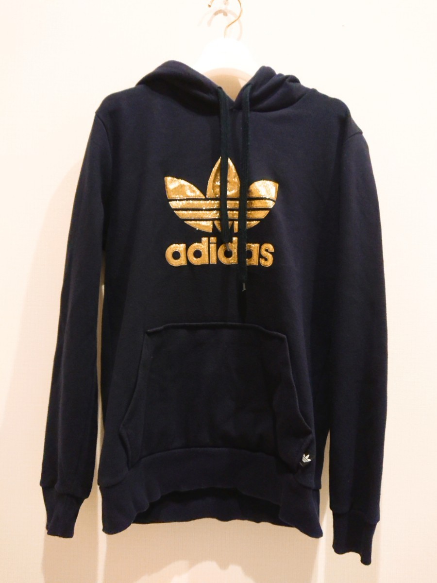 Paypayフリマ 値段交渉可能 美品 Adidas アディダス パーカー ロゴフード付き