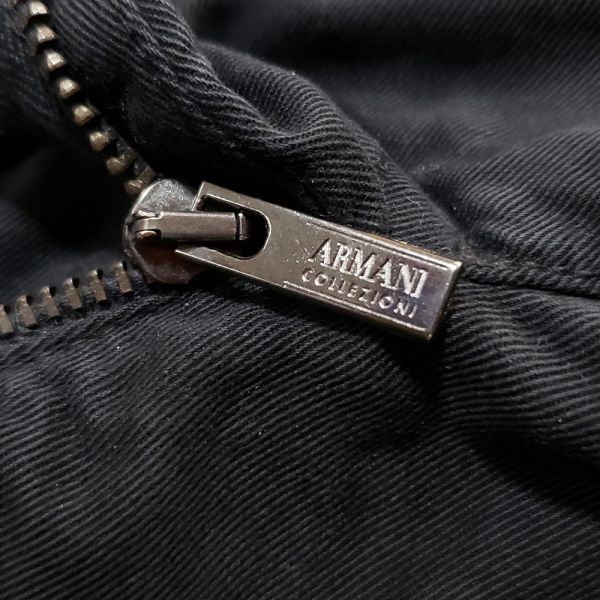 26▲a548◎5【W30】 ARMANI COLLEZIONI　綿100%　コットンパンツ　チノパン　ブラック　メタルプレート　ルーマニア製▲2_画像6