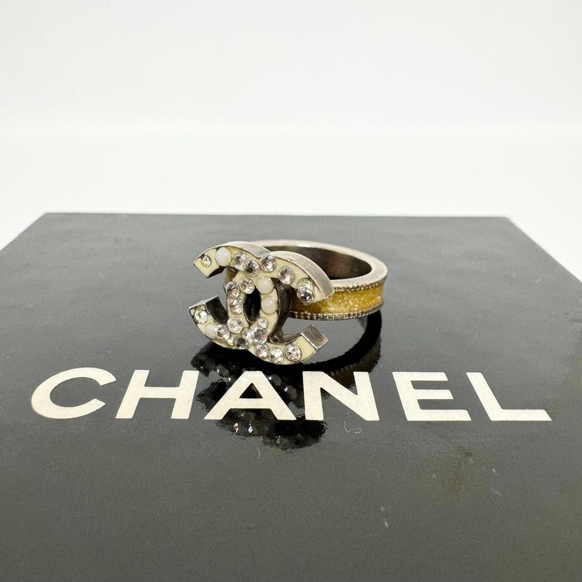 CHANEL ココマーク ラインストーン 指輪 リング ヴィンテージ CHANEL シャネル リング 指輪 ラインストーン ヴィンテージ ココ