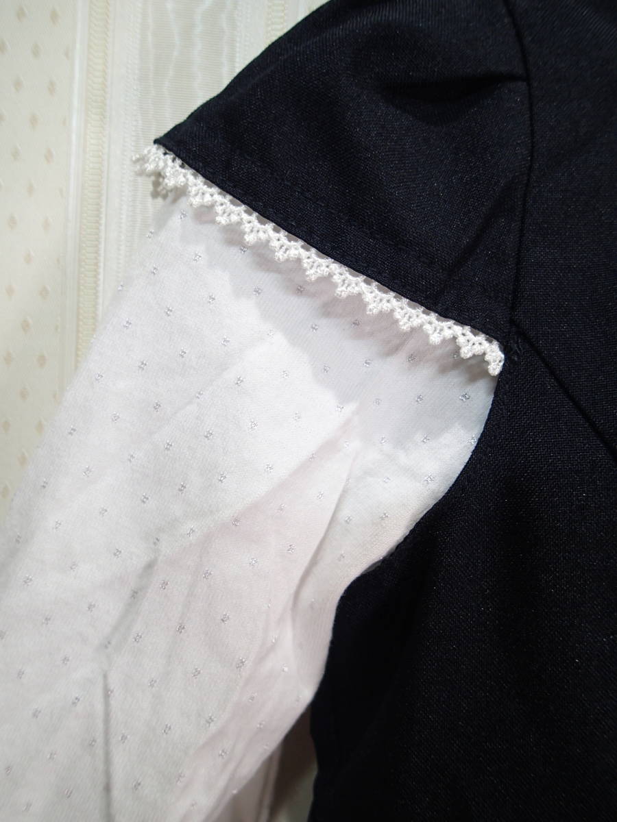* Onward /eni.fam/any FAM 110.* формальный 2P комплект / длинный рукав блуза & короткий рукав flair One-piece ( черный )t1592