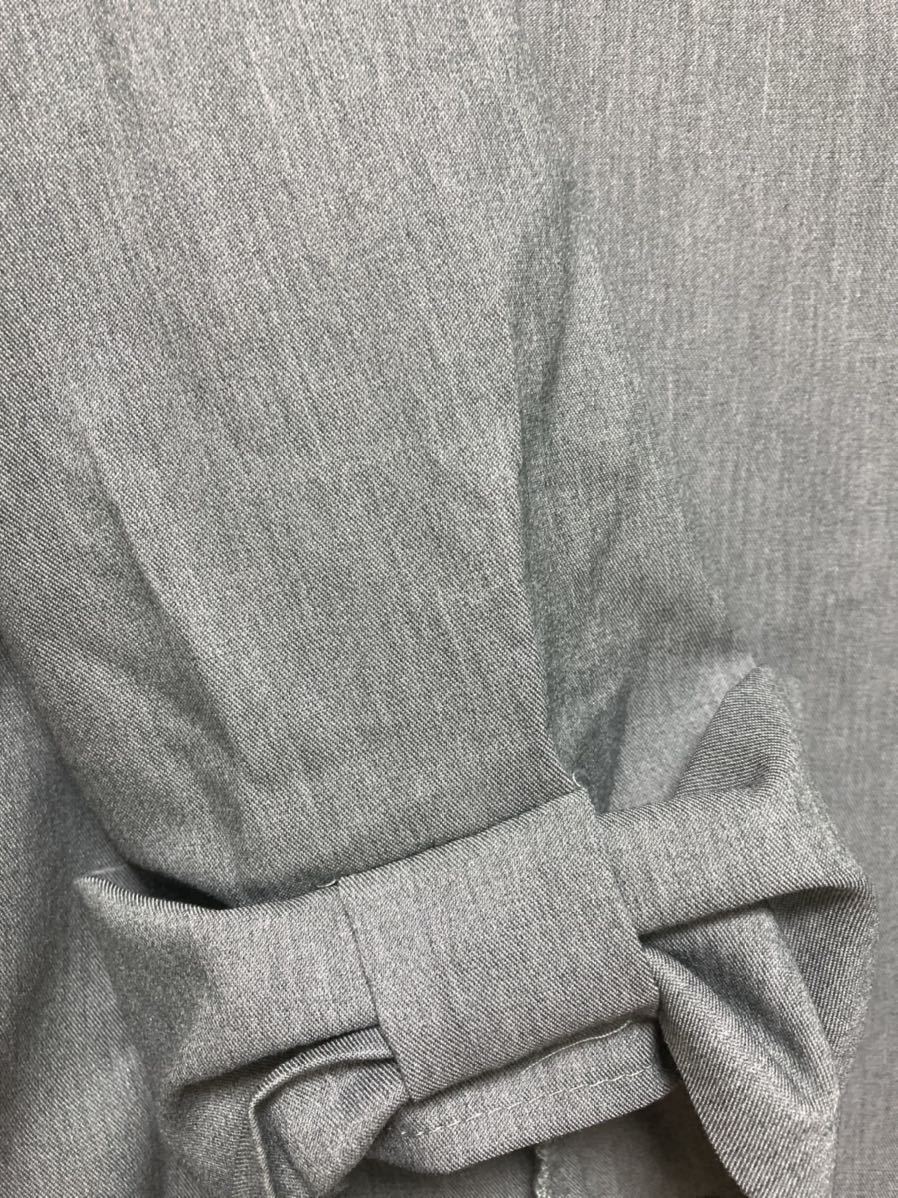 しまむら アベイル リボン袖 七分袖ブラウス カットソー グレー 灰色 M