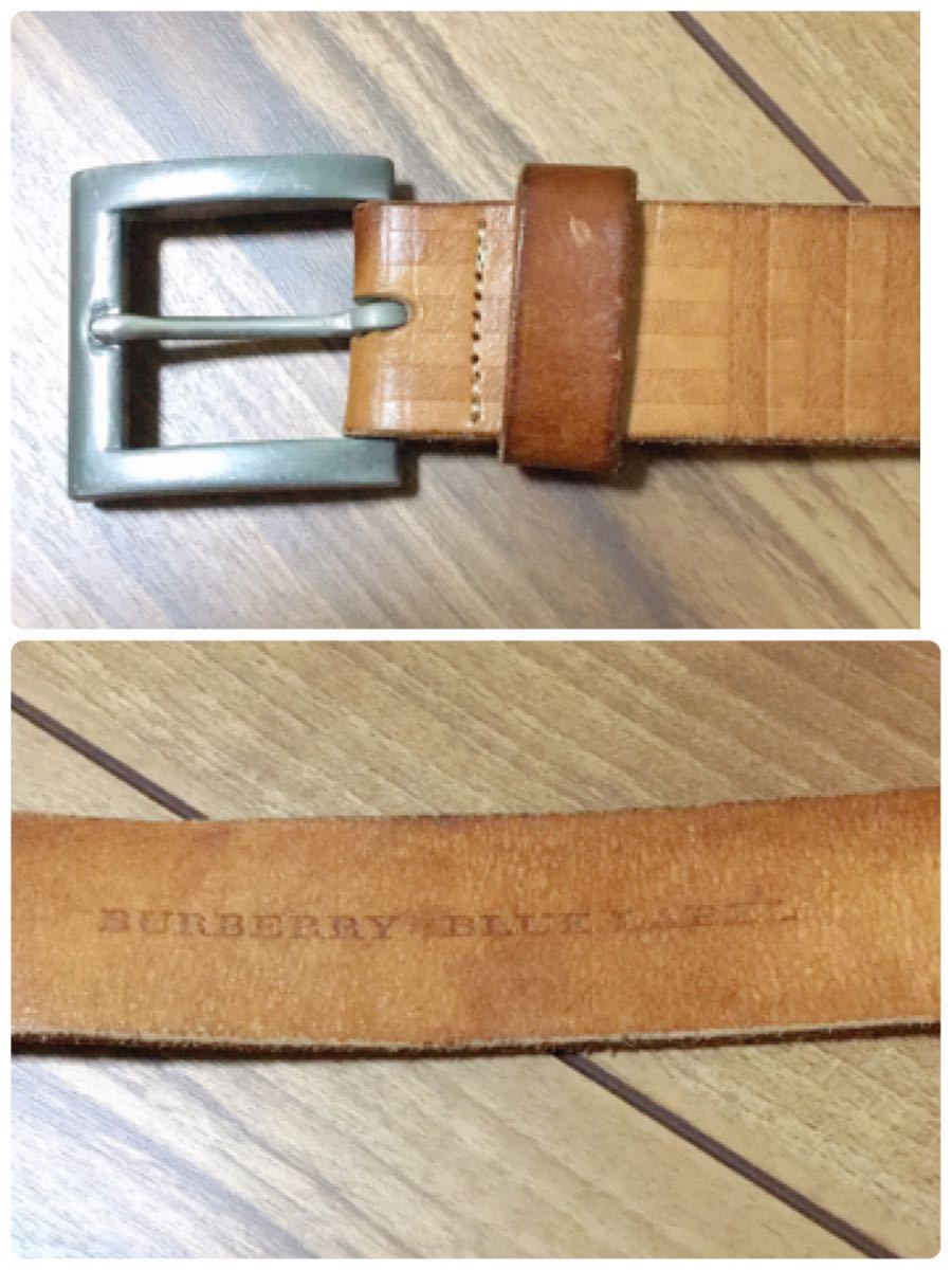 BURBERRY BLUE LABELバーバリーブルーレーベル 本革 バーバリーチェックベルト_画像2