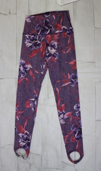 05 00263 * Chacott tea cot leggings leggings 253331-0650-83 lady's lilac print Japan size S corresponding [ new goods unused goods ]