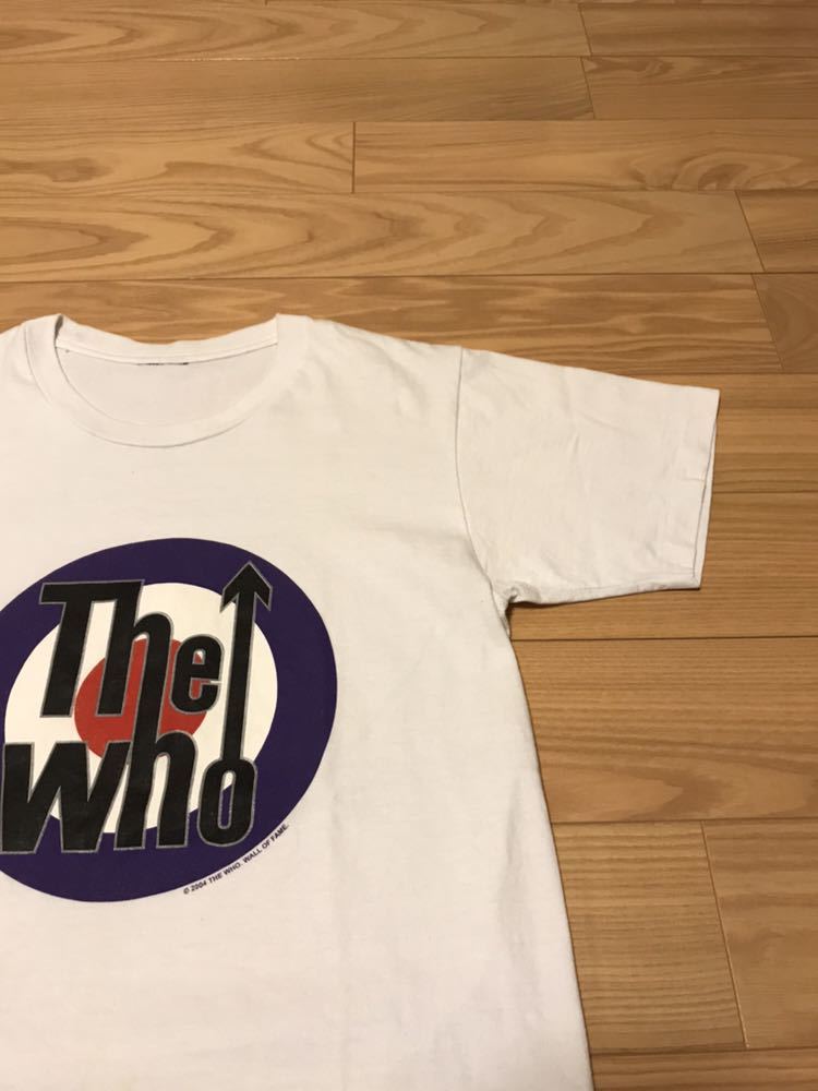 ☆Vintage 2000s The Who S/S バンドTee／ザ フー オリジナルビンテージ Tシャツ S～M並 2004年代 ターゲットロゴプリント 白 シングル縫い_画像3