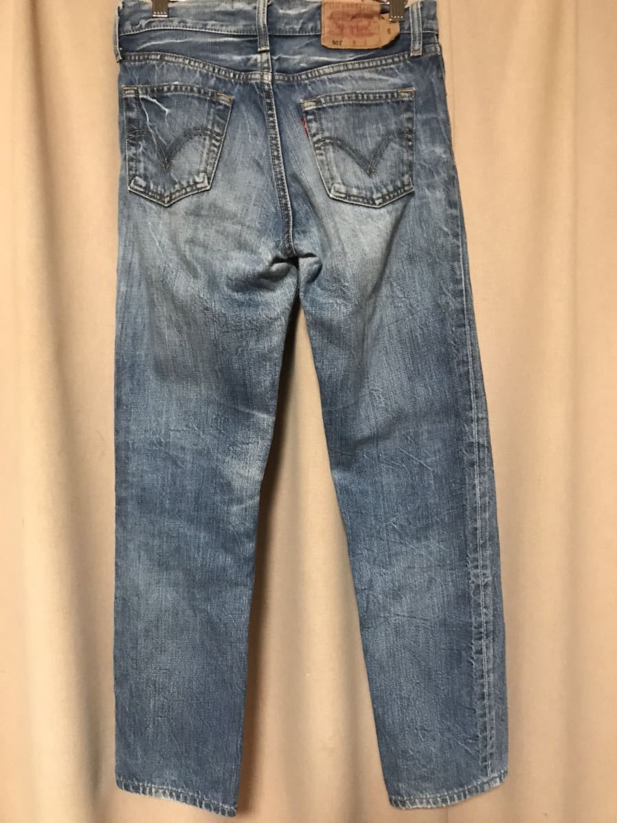 USED LEVI'S 501-00 STRAIGHT JEANS 中古 501 ストレート ジーンズ W28 L29 送料無料_画像2