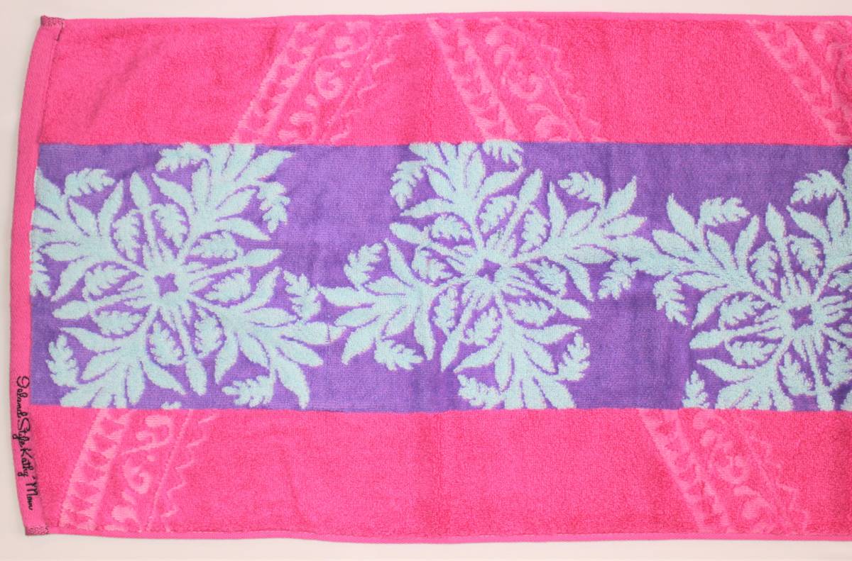 F4 новый товар подлинный товар быстрое решение полотенце для лица Kathy Momkya Cima m Islay ndo стиль гавайские стеганые изделия рисунок kyasi- средний остров розовый лиловый 