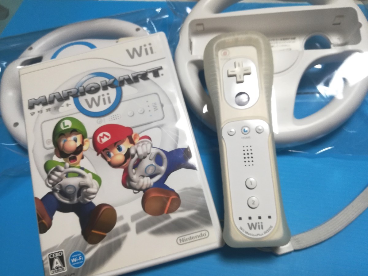 Wiiマリオカート マリオカート　Wii リモコンプラス　Wii ハンドル2個