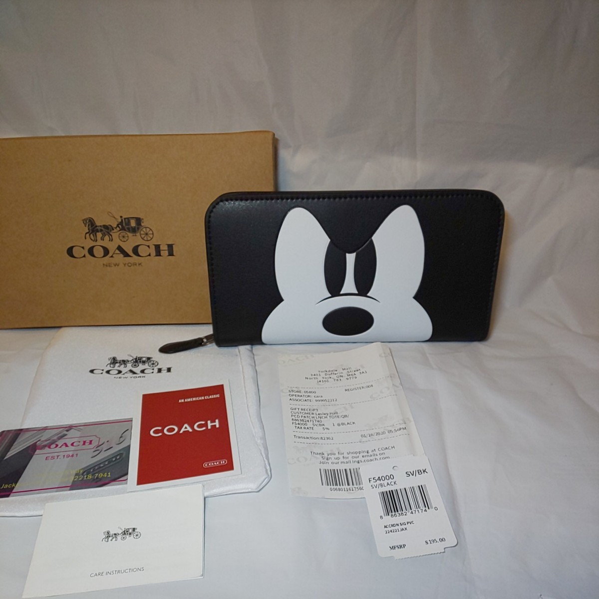 Paypayフリマ コーチ Coach ディズニーコラボ長財布レディース ミッキーブラック財布 新品 Paypayフリマ コーチ Coach ディズニーコラボ長財布レディース ミッキーブラック財布 新品