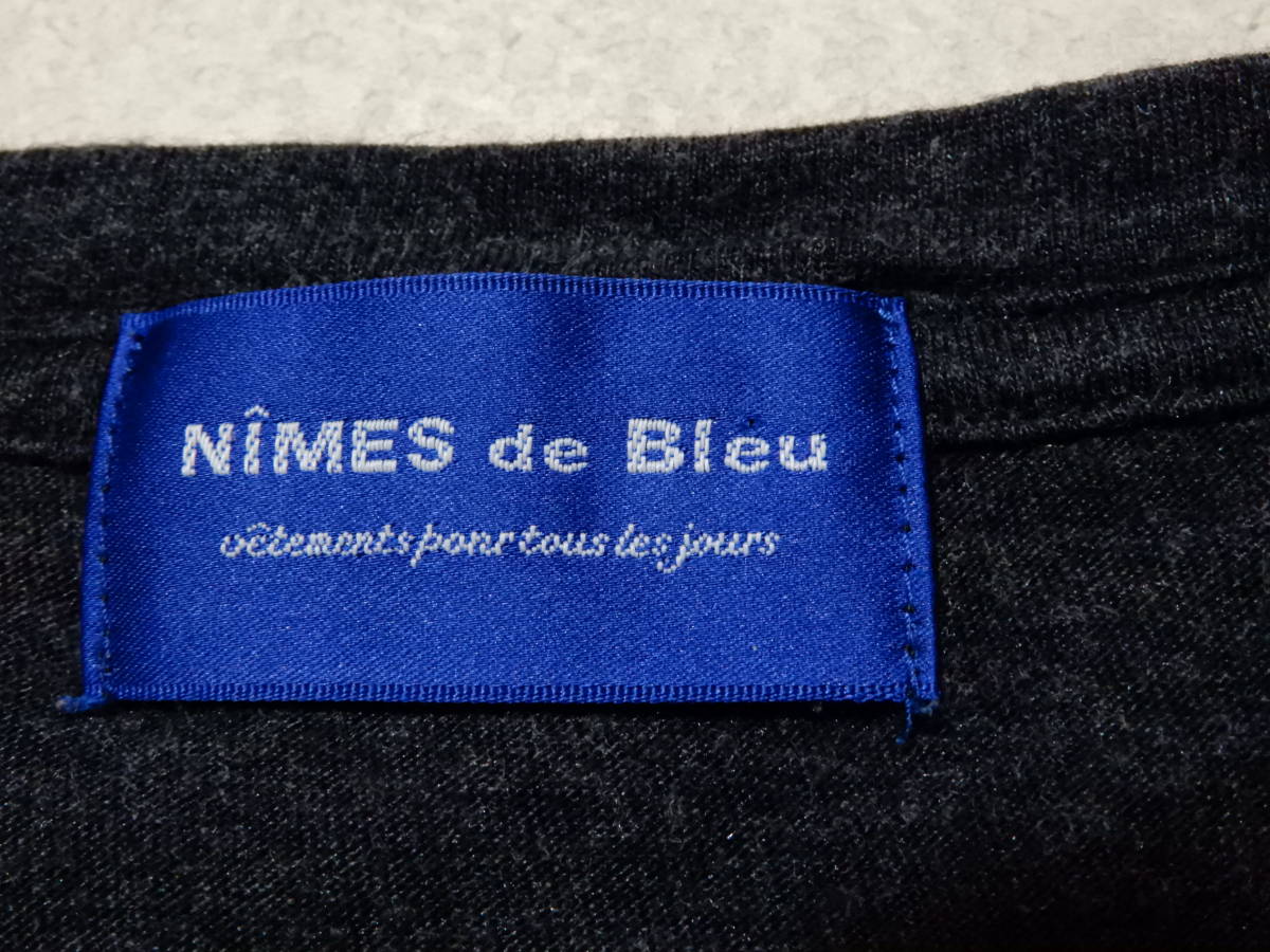 「送料無料」ニーム：NIMES：NIMES de Bleu:日本製♪コットン50％レーヨン50％：グレー地にパッチロゴ付き：ロングＴシャツ:イノセント発売_画像7