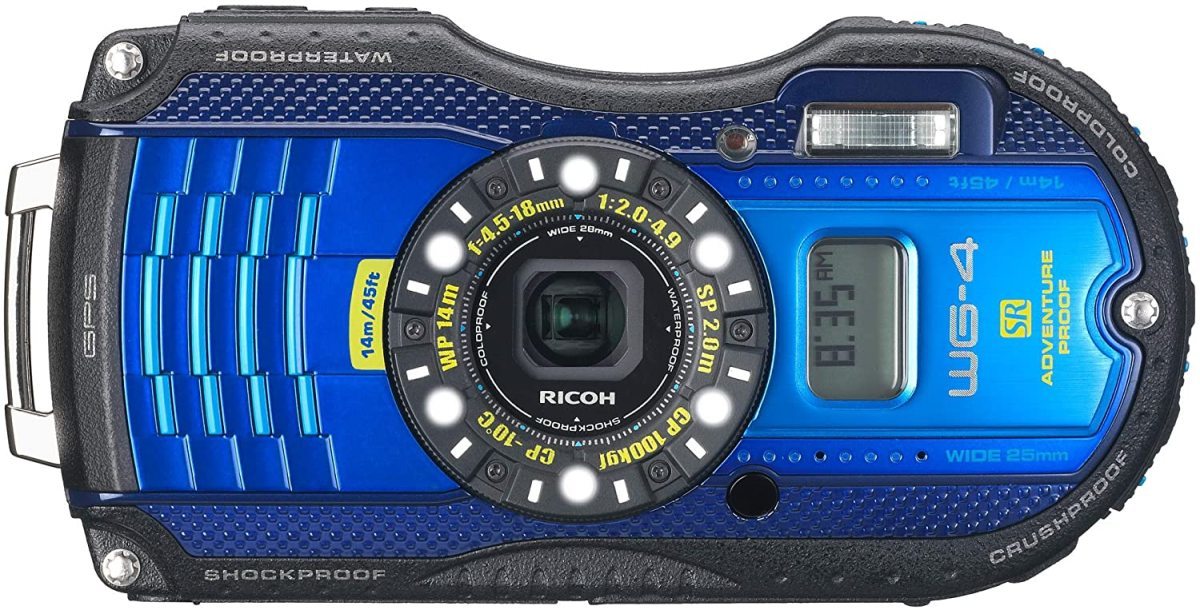 中古 良品 RICOH WG-4 ブルー 防水 カメラ 人気 おすすす 初心者 リコー