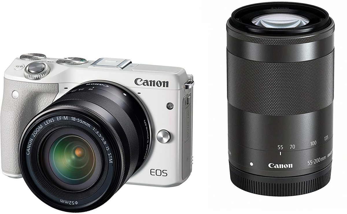 美品 Canon EOS M3 ダブルズームキット ホワイト 人気 おすすす 初心者 キャノン