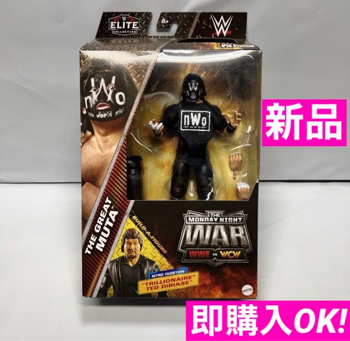 WWE マテル エリート 武藤敬司(nWo ver) カスタムフィギュア 改良版 WWE グレートムタ NWO マテル AEW プロレス 武藤敬司 フィギュア