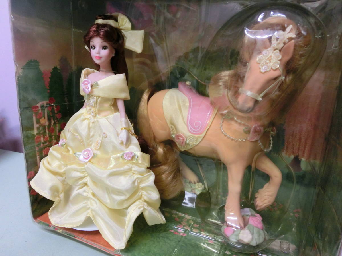  Disney Beauty and the Beast * bell Philip horse ceramics bisque doll porcelain figure doll Princess Disney Beauty and the Beast movie 