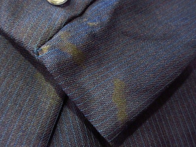 ビンテージ50's●Nudelman Brosストライプダブルスーツツーピース紺●200916s2-m-suit 1950sセットアップネイビー_画像6