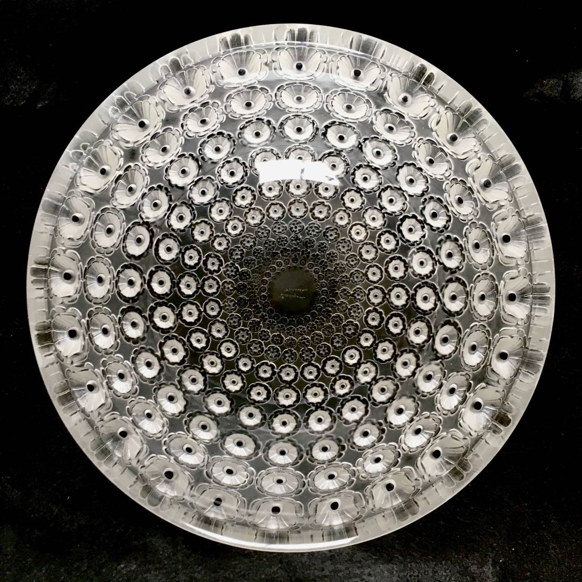 美品】R.LALIQUE ルネ・ラリック 「NEMOURS」 ヌムール 花紋大鉢