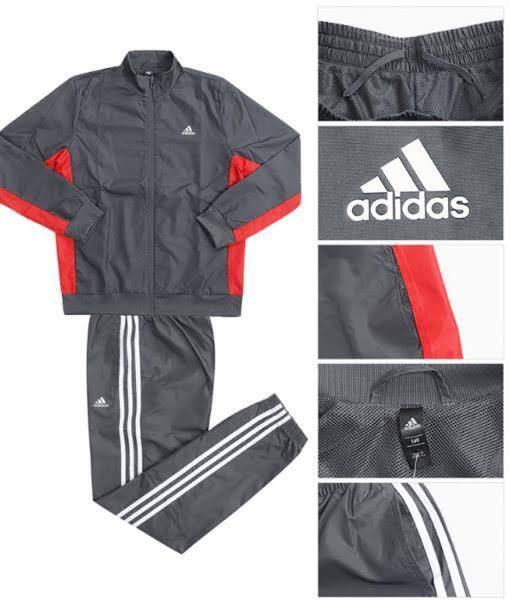 110cm обычная цена 8789 иен Adidas Jim * тренировка to Lux -tsu выставить Kids одежда верх и низ 110 темно-серый новый товар 