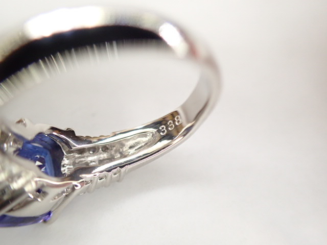 美品 Pt900 タンザナイト3.38ct ダイヤ デザイン リング 指輪_画像8