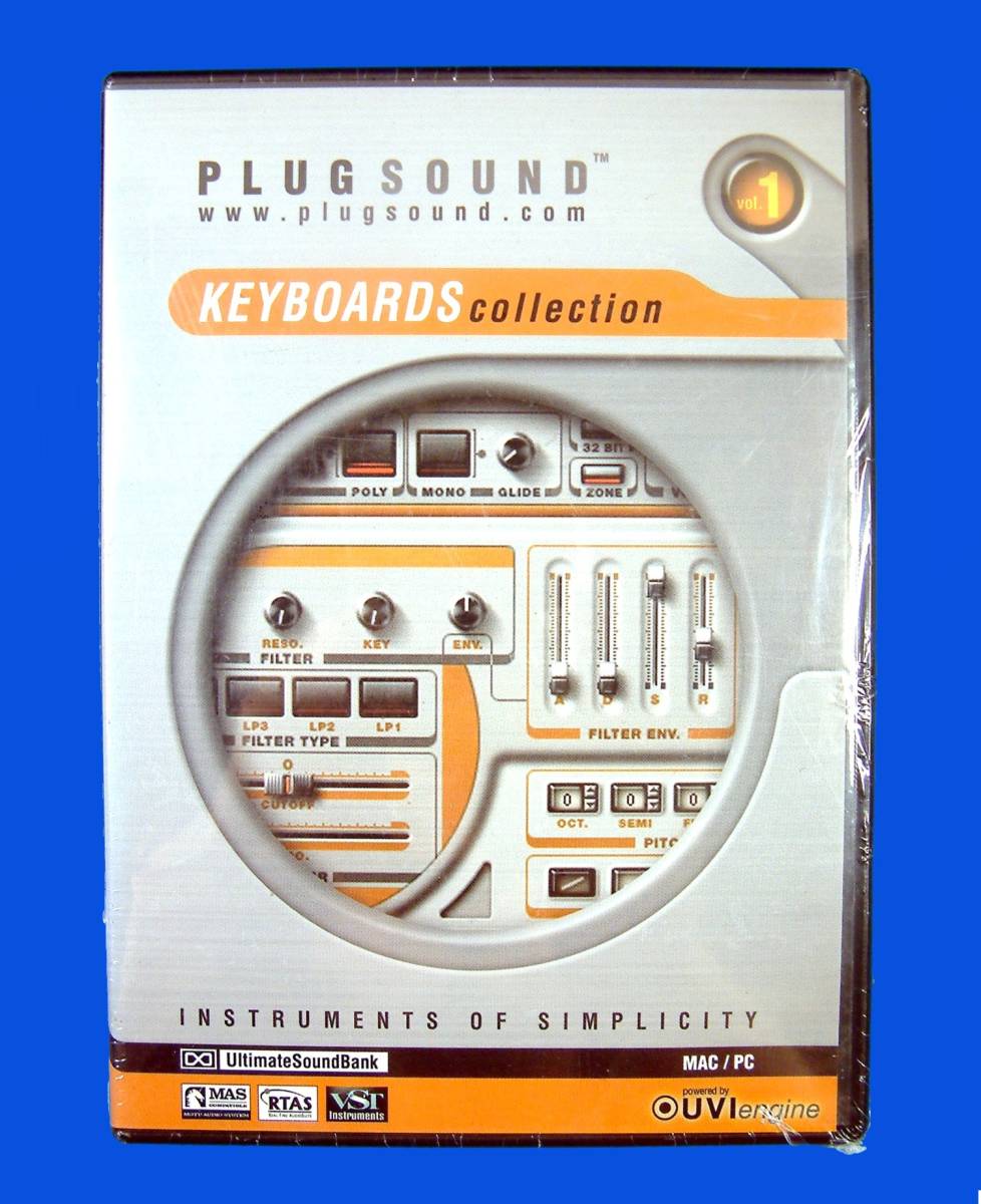 【3357】plugsound keyboards collection vol.1 未開封 UVIエンジン 対応フォーマット(VST RATS MAS AU) プラグサウンド 音源 キーボード集