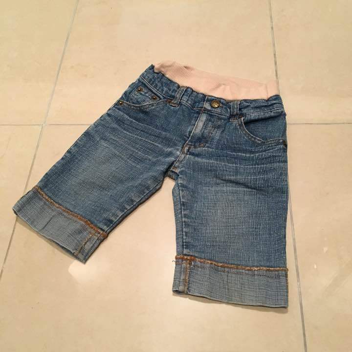 ウエストリブ　ダメージ加工デニム　ショートパンツ　size/ 110cm