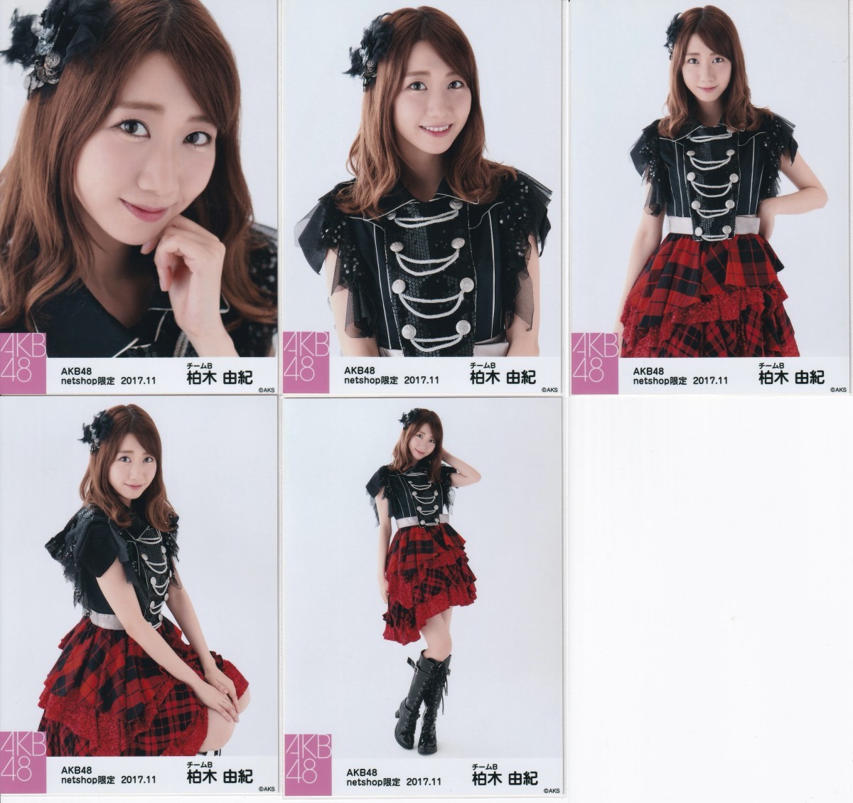 AKB48 Kashiwagi Yuki netshop limitation 2017.11 individual life photograph 5 kind comp do~ become?!do~ make?!AKB48.. opening costume 