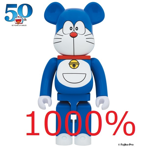  Doraemon 50 anniversary commemoration BE@RBRICK Doraemon 1000% MEDICOM TOYmeti com toy Bearbrick 