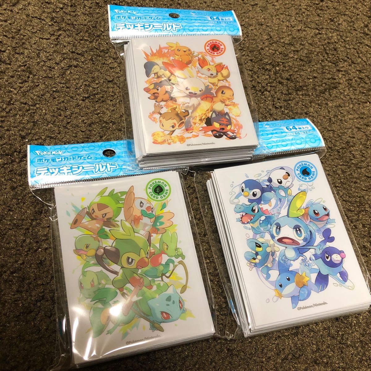 Paypayフリマ タイプファイターズ ポケモンカード デッキシールド スリーブ 炎 草 水