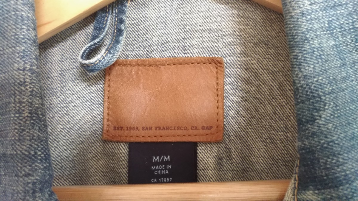 美品 GAP デニムジャケット 革タグ Mサイズ|Yahoo!フリマ(旧 美品 GAP デニムジャケット 革タグ Mサイズ|Yahoo!フリマ(旧
