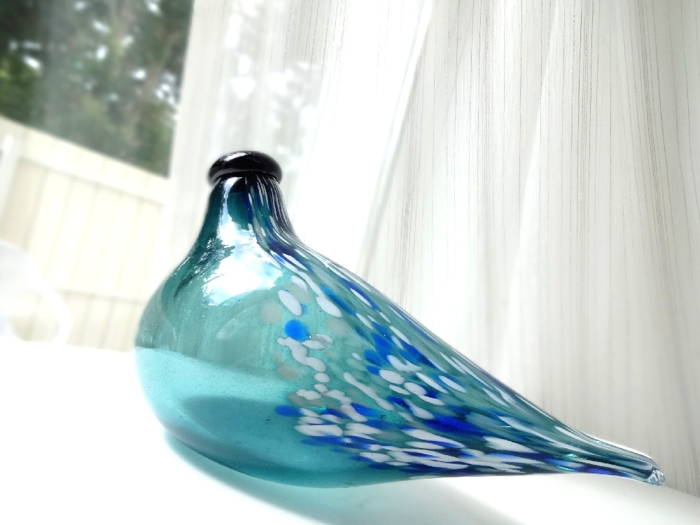 希少◆フィンランド製 MUURLA GLASS BIRD TILHI WAXWING バード ガラス ムールラ 完売品 新品 箱付き 5
