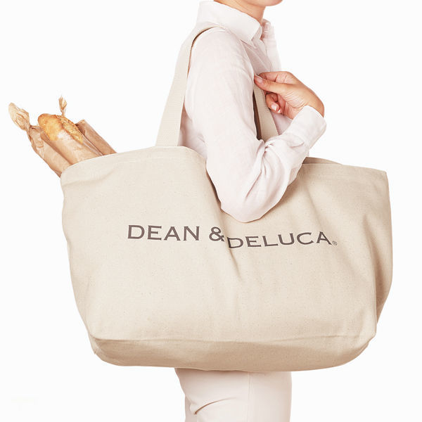 DEAN & DELUCA* Dean & Dell -ka* большой большая сумка * натуральный 