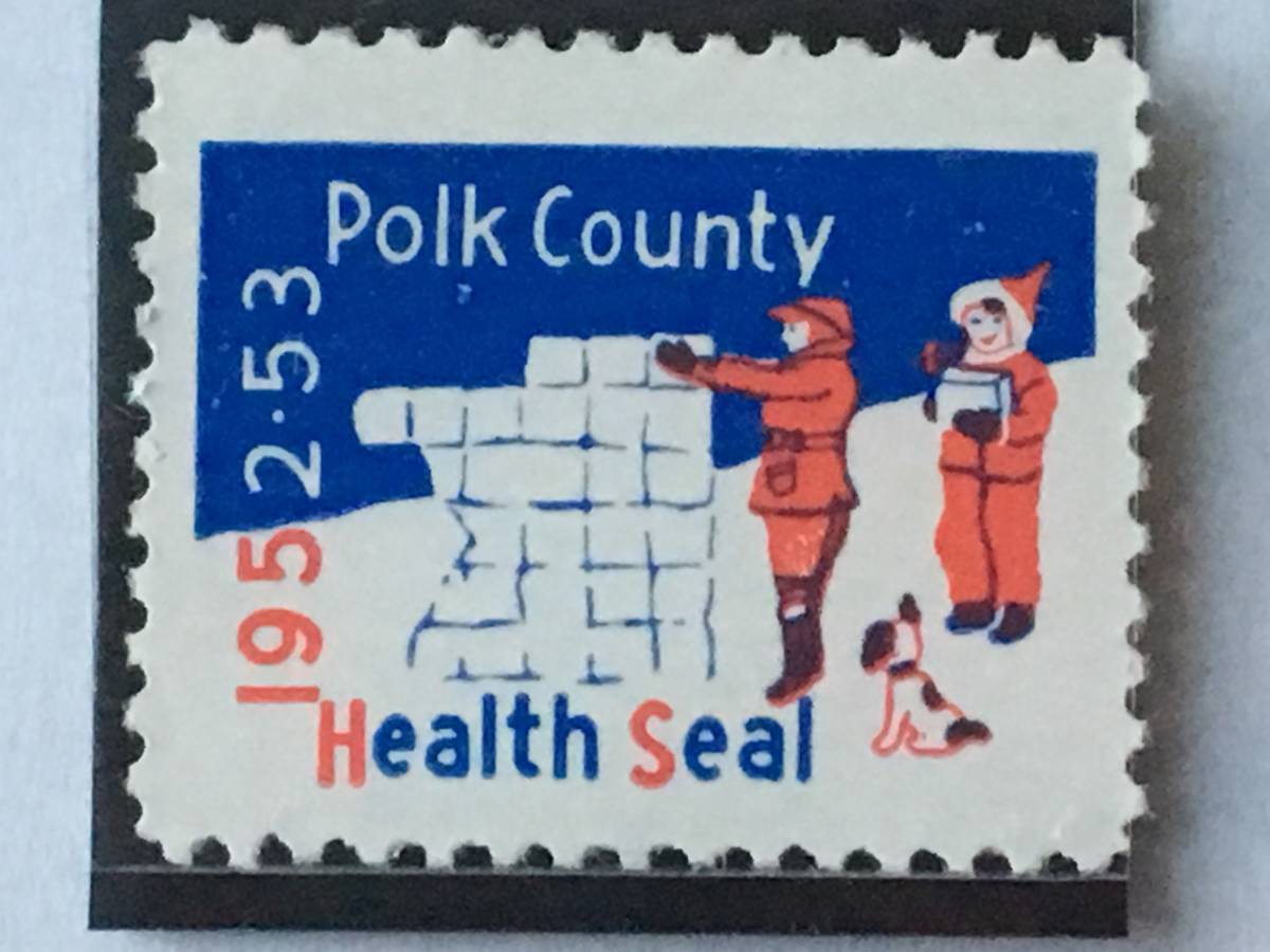  stamp : Christmas seal | America *frolida. pork district *1952 year *