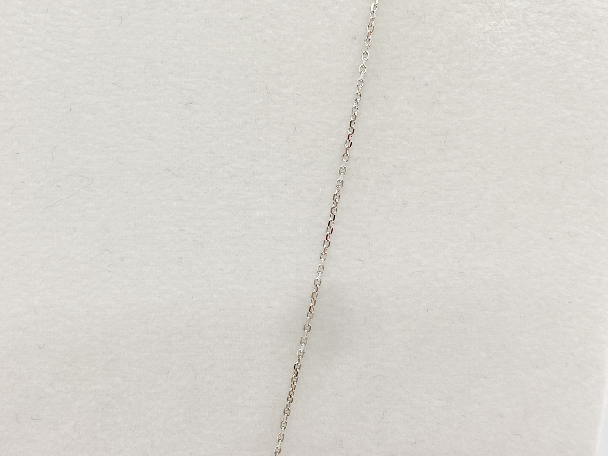 K18WG クロストップ メレダイヤモンド総0.27ct ホワイトゴールドネックレス 38.5cm 2.8gの画像4