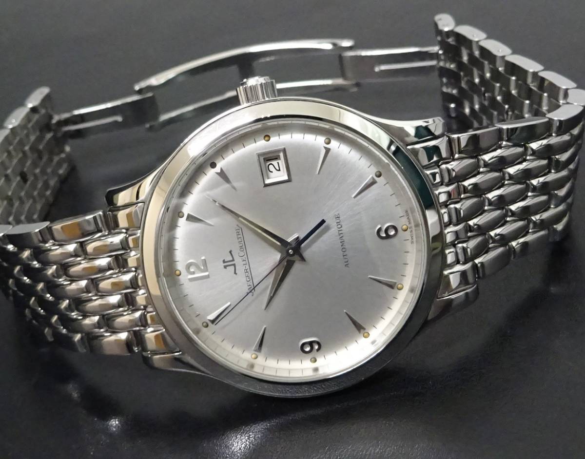 精度良好 JAEGER LECOULTRE ジャガールクルト マスターコントロール ビッグマスター 140.8.89 自動巻 メンズサイズ ブレスレット仕様 本物 ジャガールクルト マスターコントロール クロノグラフ用ブレスレット