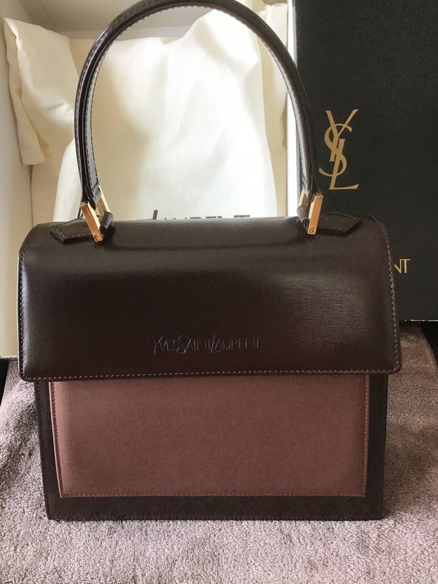 新品未使用品 YSL/イヴサンローラン/ハンドバッグ/ブラウン