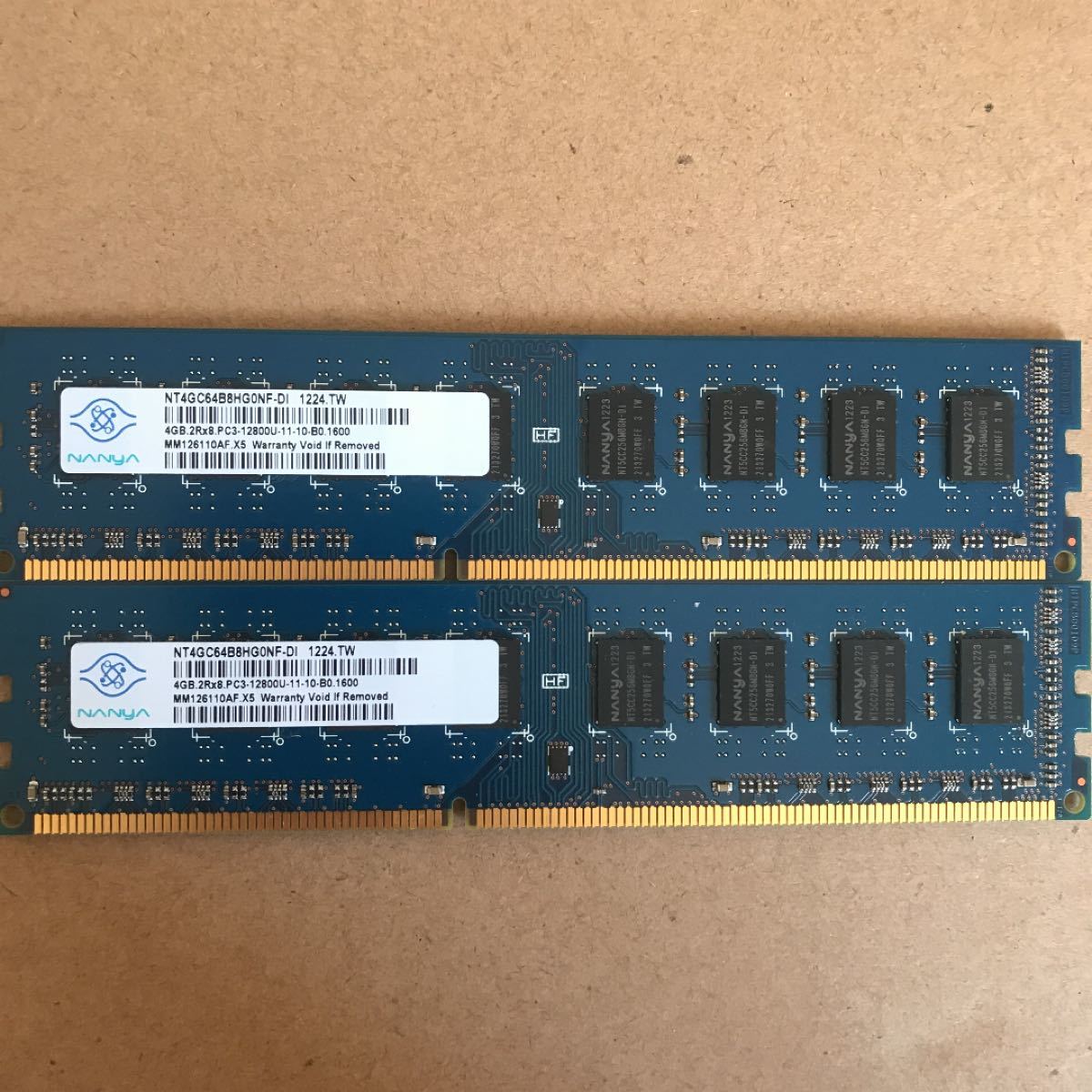 NANVA DDR3  1600MHzデスクトップ用メモリ4Gx2