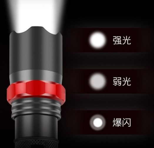 USB☆ケーブル付き☆懐中電灯 led USB充電式 強力 防水 携帯電話充電