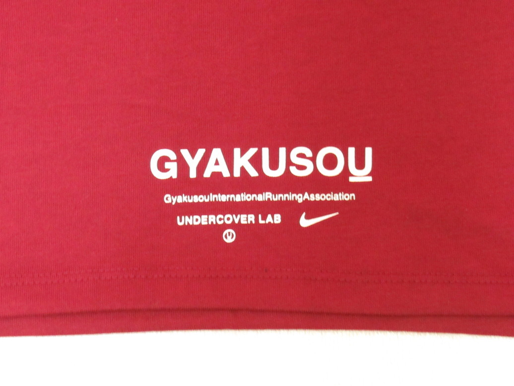 NIKE × GYAKUSOU Tシャツ DRI-FIT レッド S ナイキラボ アンダーカバー ギャクソウ GIRA ランニング トップ ドライフィット CU4385-677_画像6