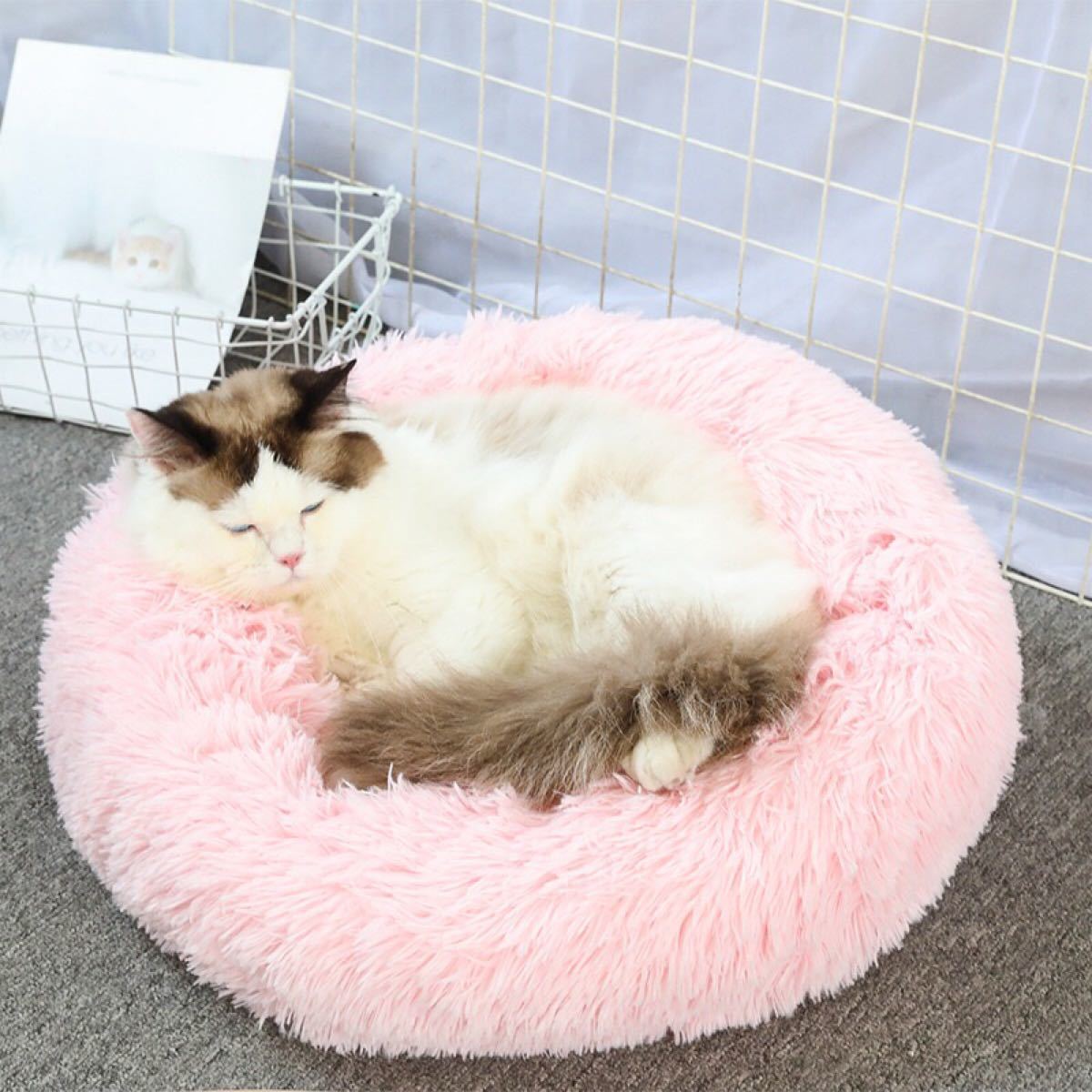 Paypayフリマ ペット用 ベッド 50cm ふわふわ 可愛い ペット 犬 猫 ベッド 大好評