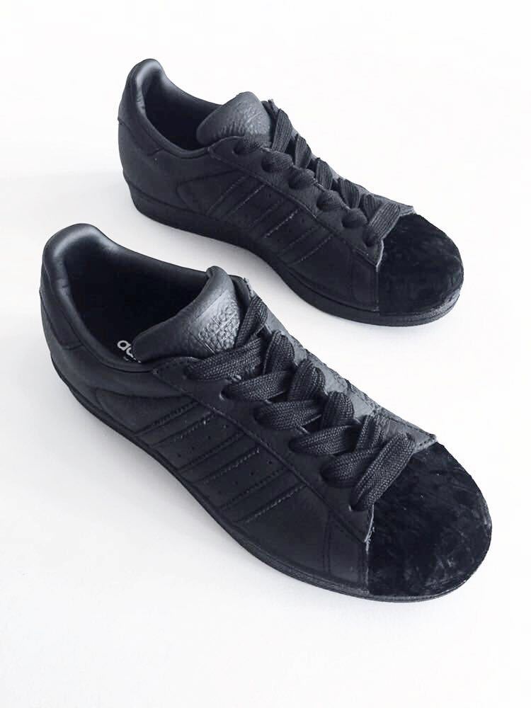 adidas SUPERSTAR W アディダス スーパースター W レディースシューズ ブラック 23cm_画像1