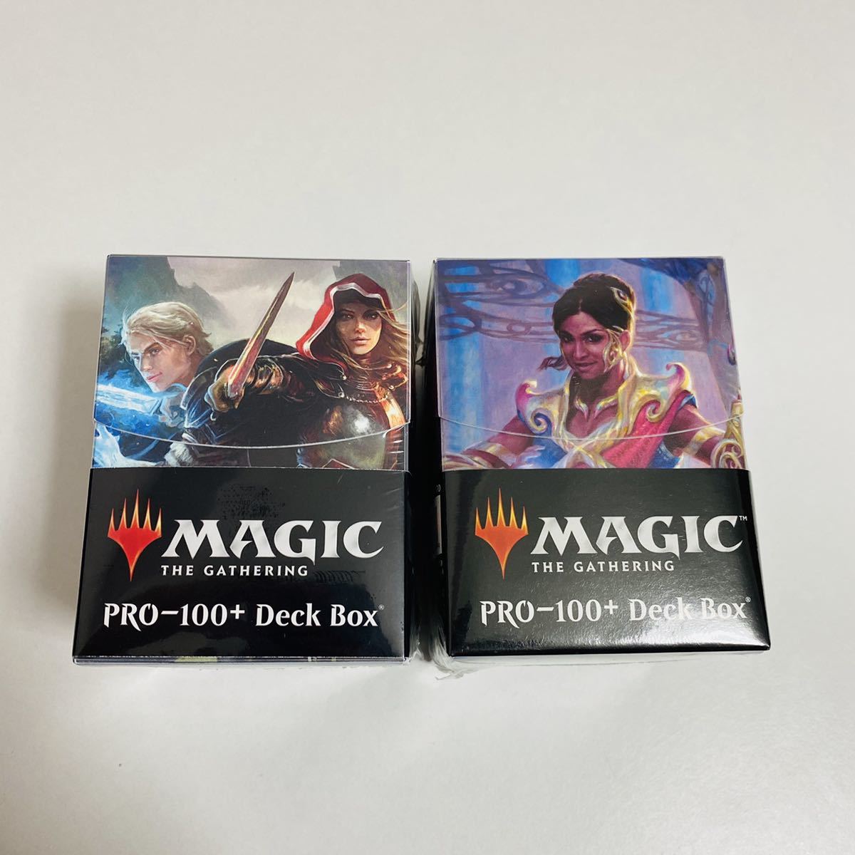 【未開封品】MTG 大型デッキボックス エルドレインの王権 王家の跡継ぎ 統率者2018 天智、サヒーリ 2個セット デッキケース 希少 レア_画像1