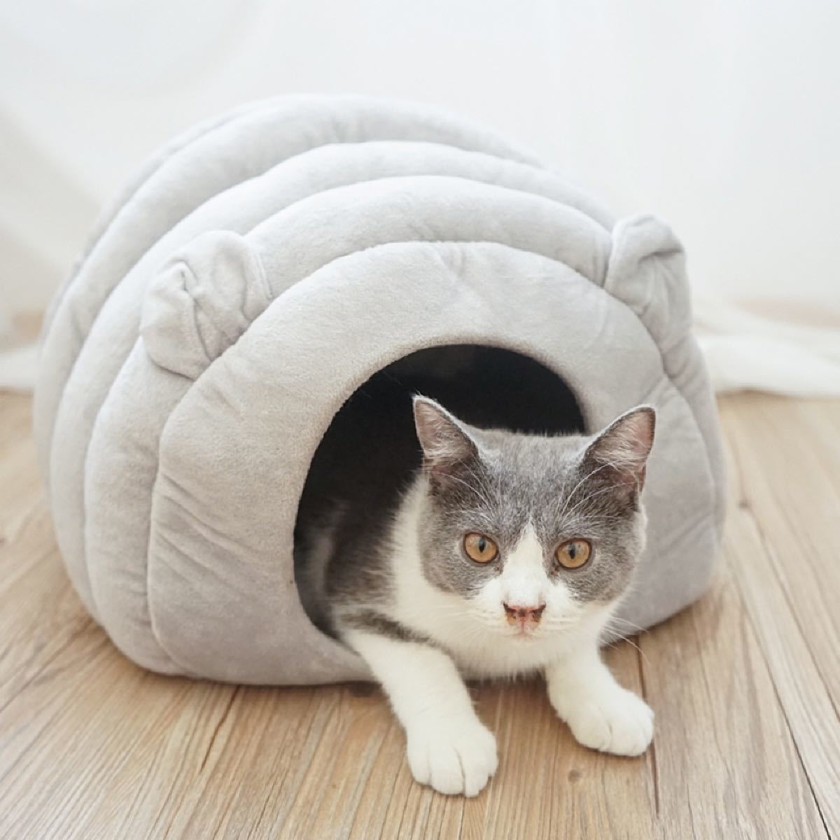 ペットハウス 猫用ベッド 猫 ドーム型 ベッド 犬小屋クッション付き水洗え