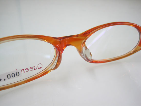 新品未使用 Queen Kristina 眼鏡 フレーム メガネ 50□17-132 QK-005 C9 オレンジ 小さめ レディース 札幌市
