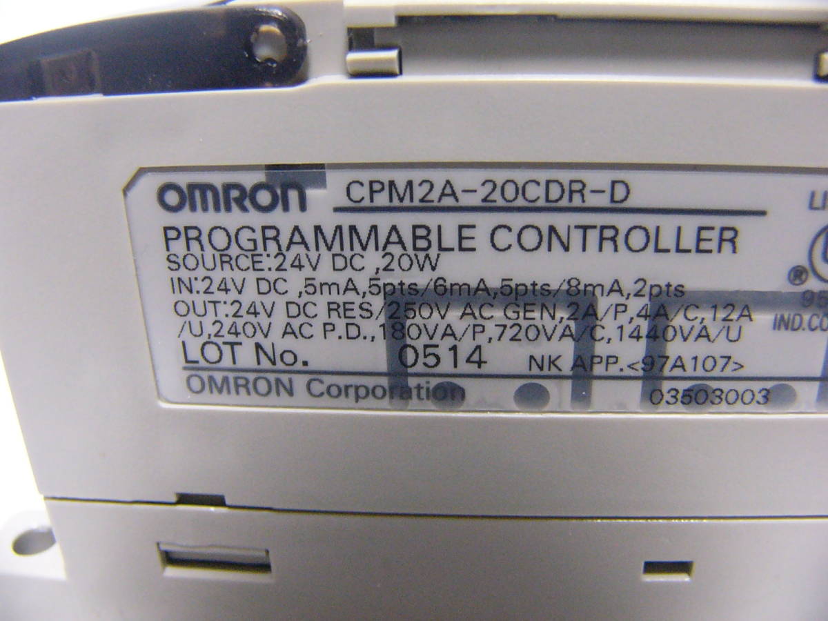 動作保証 OMRON PLC CPM2A-20CDR-D 20点入出力CPU装置