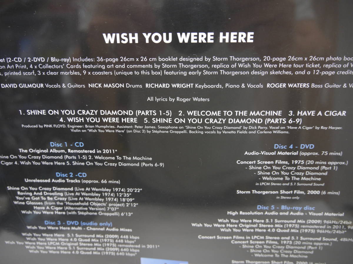 PINK FLOYD / WISH YOU WERE HERE IMMERSION BOX SET /2CD＋2DVD＋1Blu-ray discの5枚組_画像6