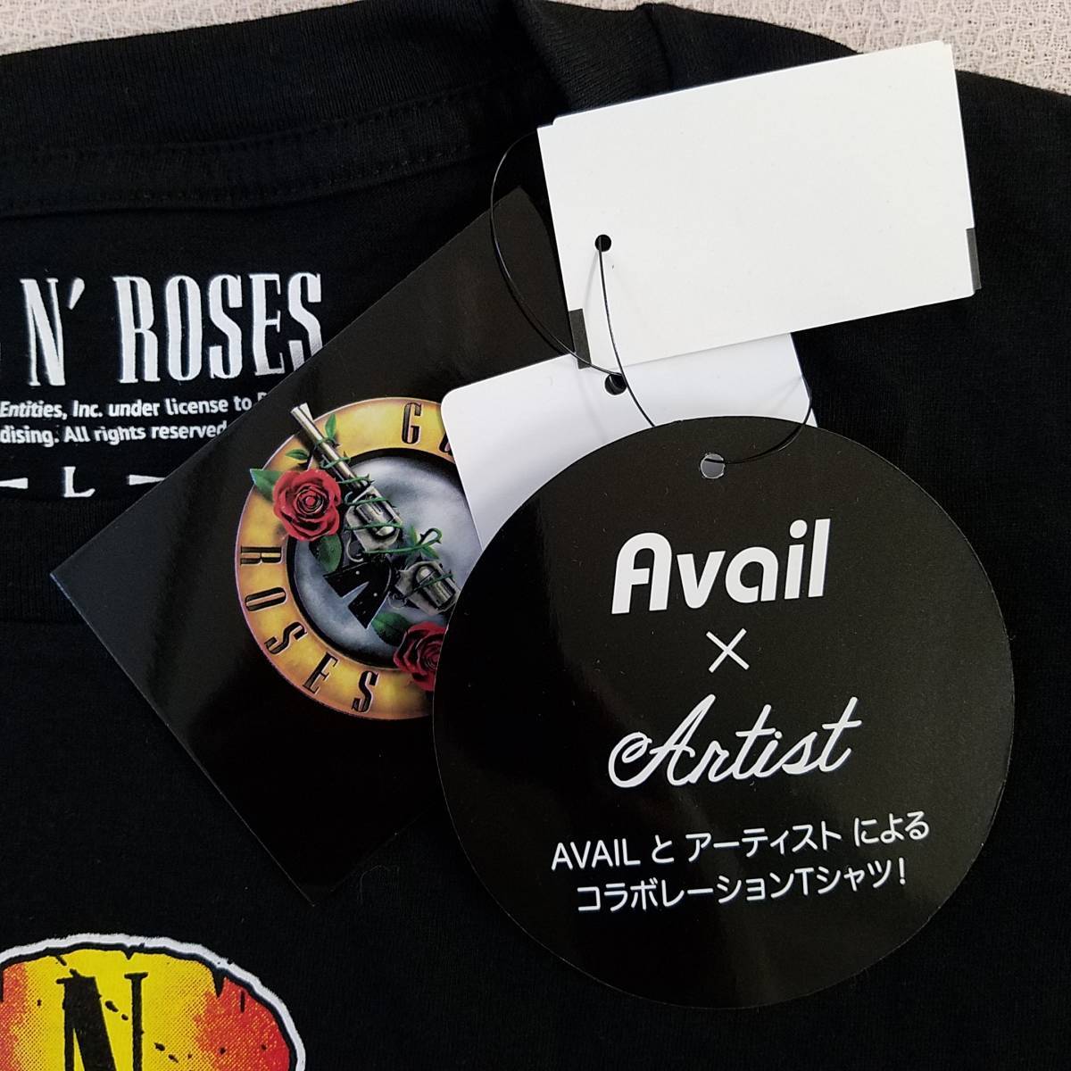 魅惑のバンドT特集! 新品『Avail(アベイル) × Artist』“GUNS N' ROSES(ガンズアンドローゼズ)” 半袖Tシャツ ブラック サイズL／ロックT_画像9
