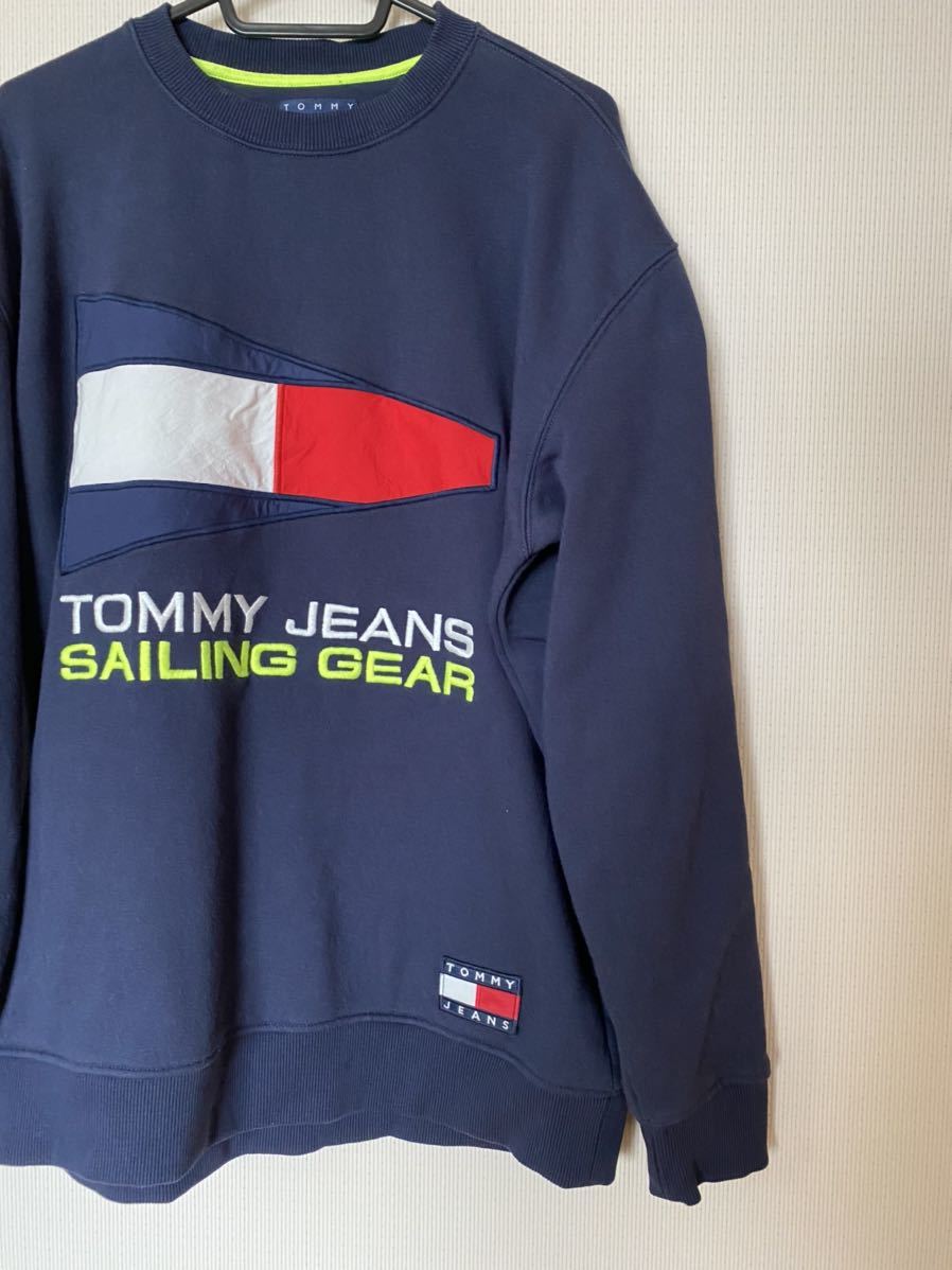 美品◆TOMMY JEANS monkey time スウェット トレーナー◆トミージーンズ◆サイズM◆ネイビー_画像3